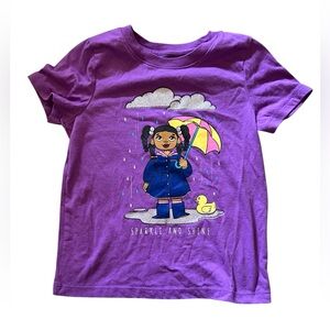 Cat and Jack Toddler Girls Purple Sparkle and Shine Tshirt | 3T